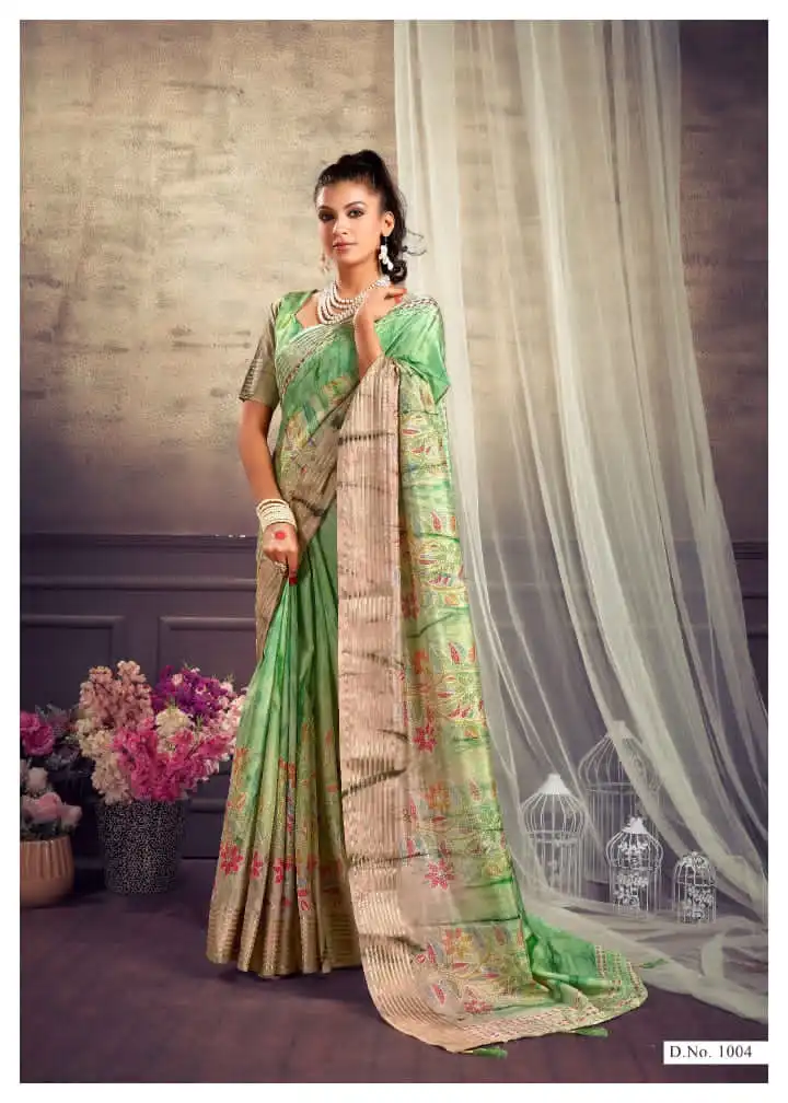 Mahamani Creation Maheshwari Dola Silk Wholesale Sarees — Wholesale Sarees, MPA wholesale from Surat - Gallery Image 4