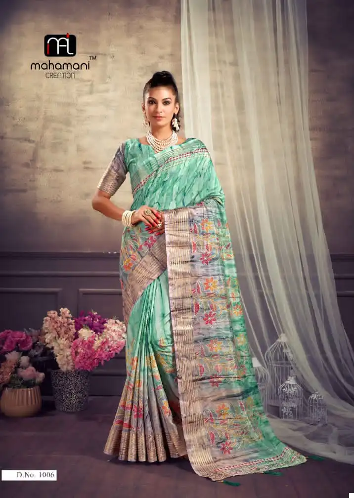Mahamani Creation Maheshwari Dola Silk Wholesale Sarees — Wholesale Sarees, MPA wholesale from Surat - Gallery Image 6