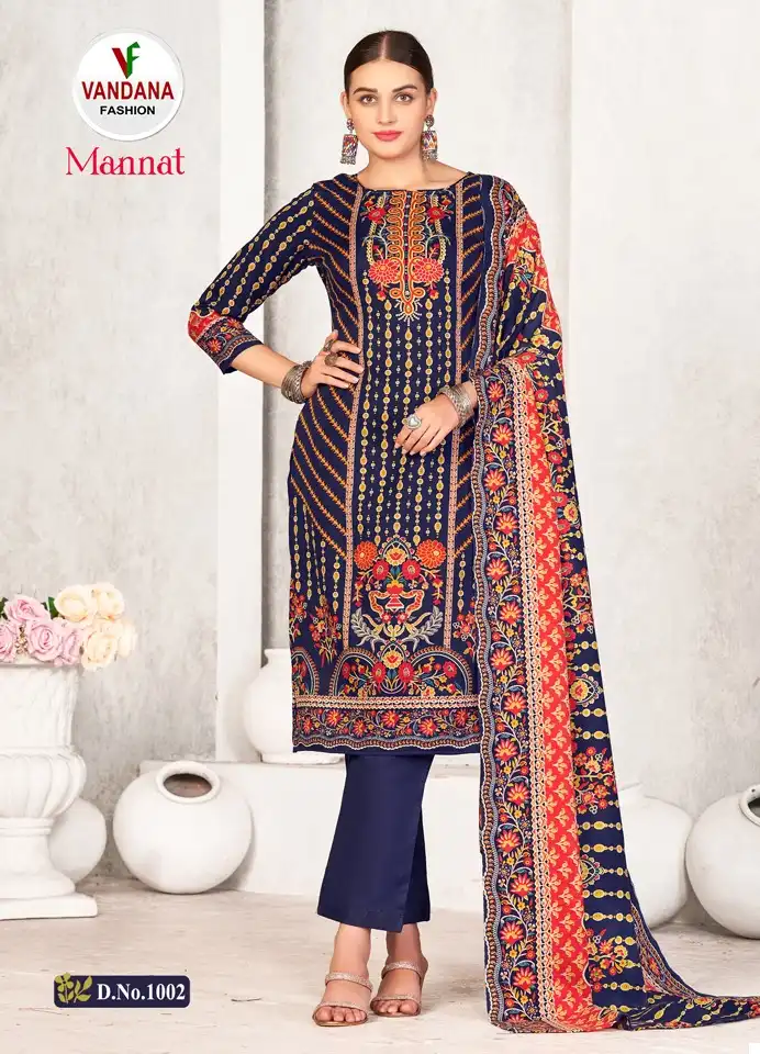 Vandana Mannat Pashmina Wholesale Winter Wear Salwar Suit Catalog — Wholesale Salwar Suits, MPA wholesale from Surat - Gallery Image 2