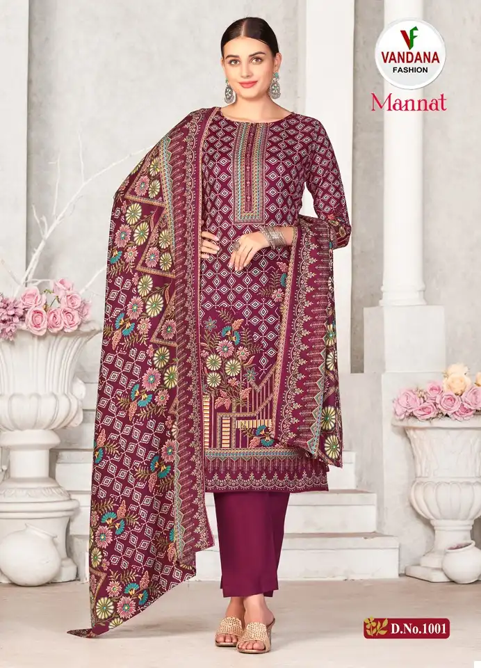 Vandana Mannat Pashmina Wholesale Winter Wear Salwar Suit Catalog — Wholesale Salwar Suits, MPA wholesale from Surat - Gallery Image 3