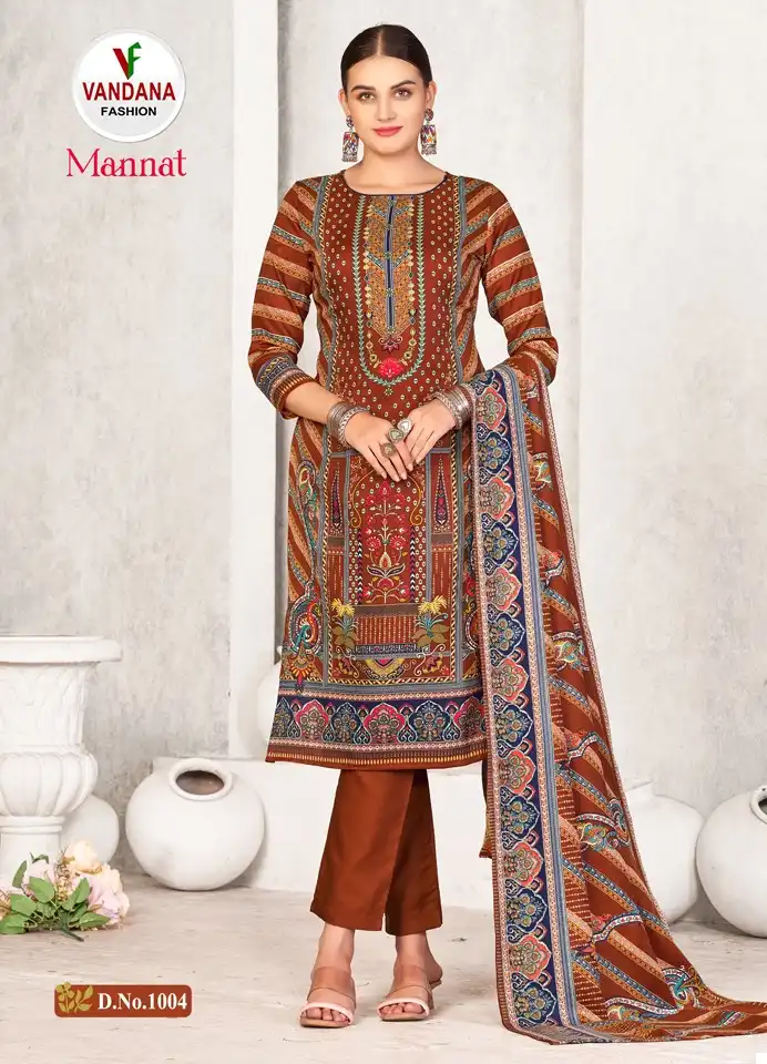 Vandana Mannat Pashmina Wholesale Winter Wear Salwar Suit Catalog — Wholesale Salwar Suits, MPA wholesale from Surat - Gallery Image 4