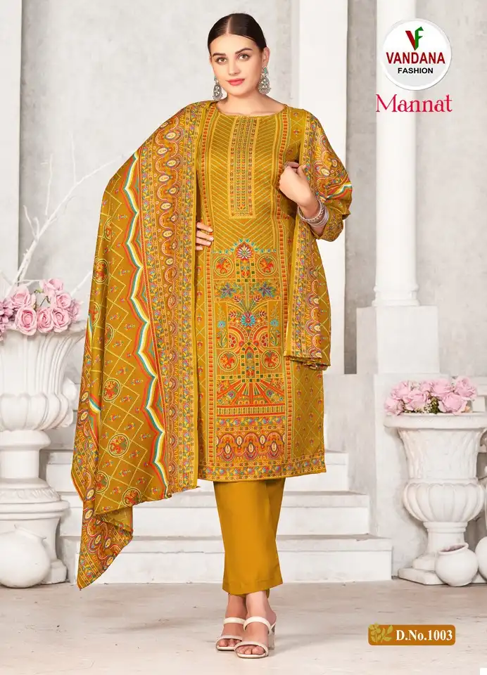 Vandana Mannat Pashmina Wholesale Winter Wear Salwar Suit Catalog — Wholesale Salwar Suits, MPA wholesale from Surat - Gallery Image 5