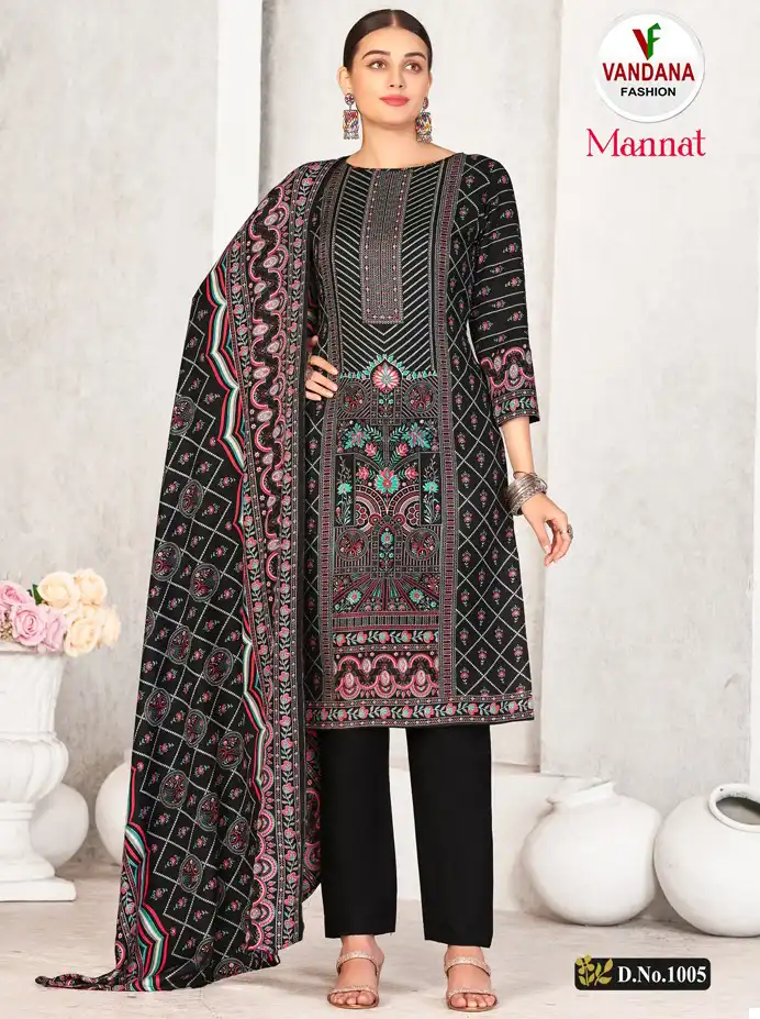 Vandana Mannat Pashmina Wholesale Winter Wear Salwar Suit Catalog — Wholesale Salwar Suits, MPA wholesale from Surat — view 1