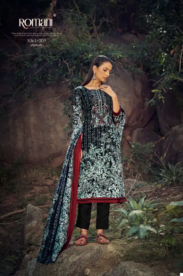 Romani Maria B Cotton Wholesale Fancy Embroidery Work Winter Wear Suits Catalog — Wholesale Salwar Suits, MPA wholesale from Surat - Gallery Image 6