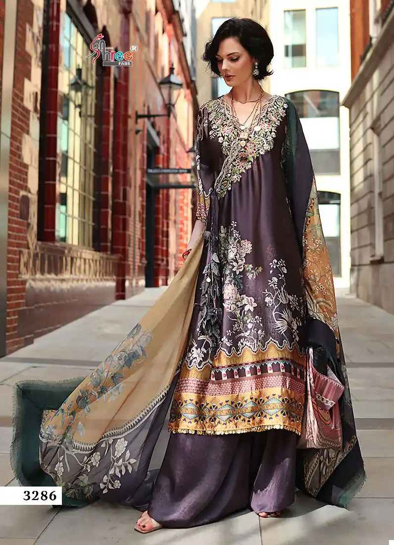 Shree Fabs Maria B Silk Collection Vol 5 Nx Satin Wholesale Pakistani Salwar Suit Catalog — Wholesale Salwar Suits, Shree Fabs wholesale from Surat - Gallery Image 2
