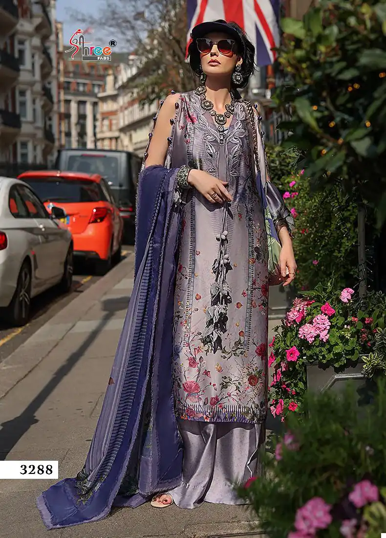 Shree Fabs Maria B Silk Collection Vol 5 Nx Satin Wholesale Pakistani Salwar Suit Catalog — Wholesale Salwar Suits, Shree Fabs wholesale from Surat - Gallery Image 3