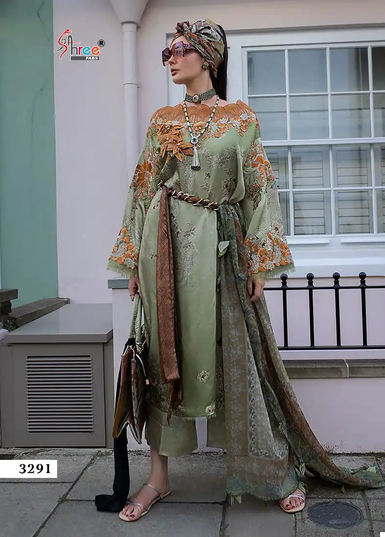 Shree Fabs Maria B Silk Collection Vol 5 Nx Satin Wholesale Pakistani Salwar Suit Catalog — Wholesale Salwar Suits, Shree Fabs wholesale from Surat - Gallery Image 5