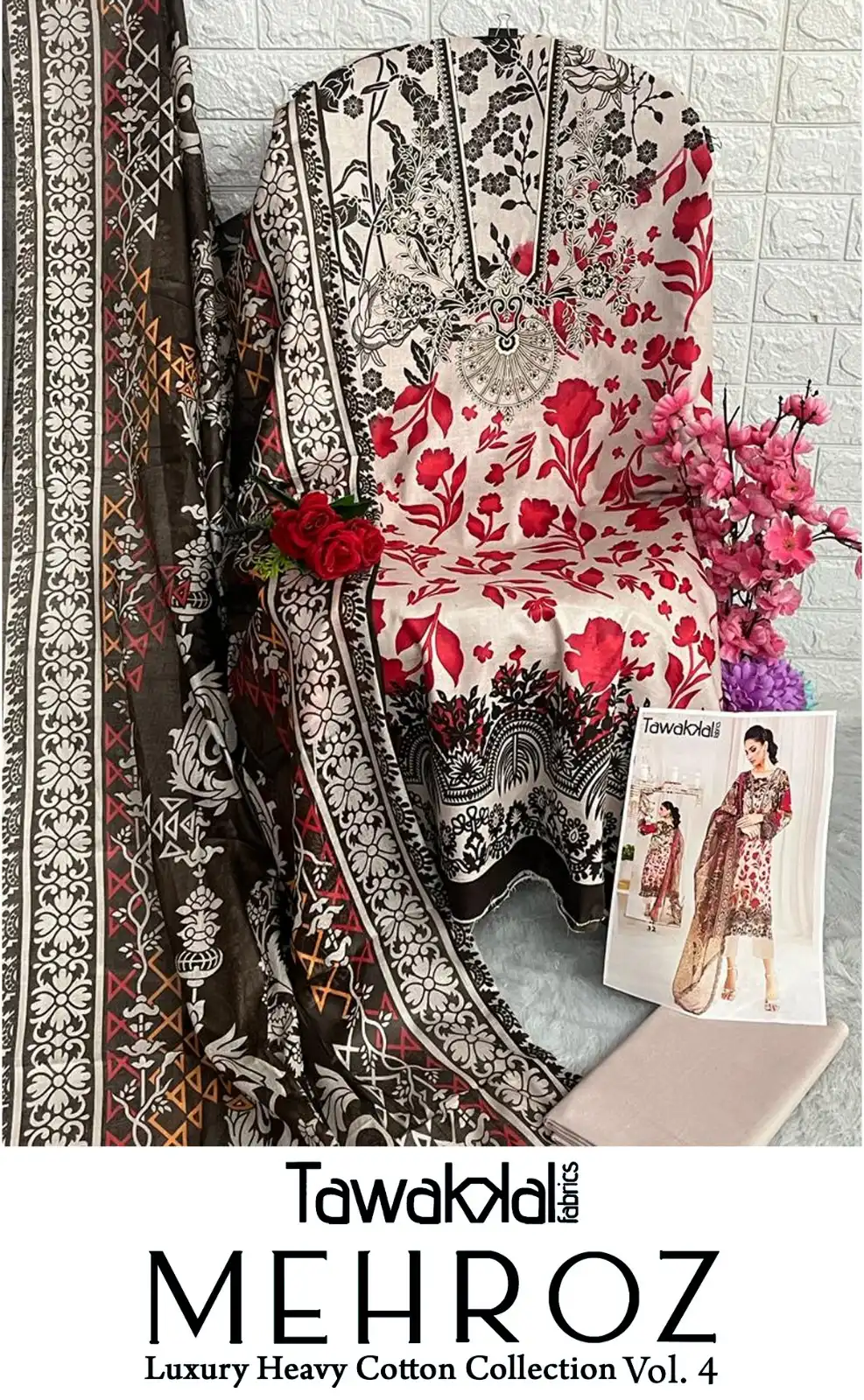 Tawakkal Mehroz Luxury Heavy Cotton Collection Vol 4 Pure Cotton Wholesale Pakistani Suit Catalog — Wholesale Salwar Suits, MPA wholesale from Surat - Gallery Image 17
