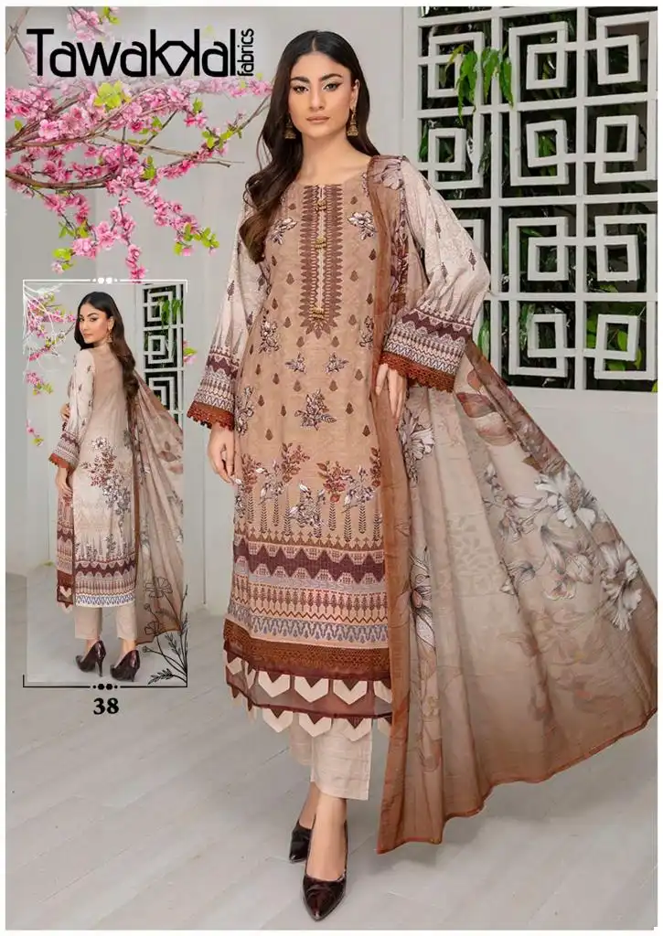 Tawakkal Mehroz Luxury Heavy Cotton Collection Vol 4 Pure Cotton Wholesale Pakistani Suit Catalog — Wholesale Salwar Suits, MPA wholesale from Surat - Gallery Image 8