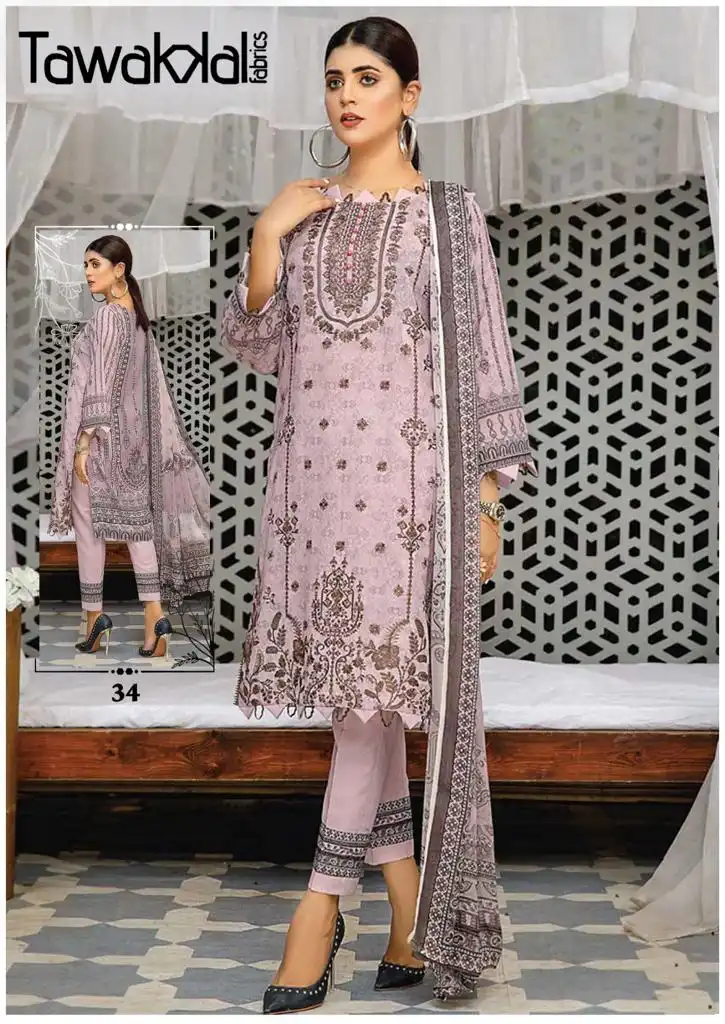 Tawakkal Mehroz Luxury Heavy Cotton Collection Vol 4 Pure Cotton Wholesale Pakistani Suit Catalog — Wholesale Salwar Suits, MPA wholesale from Surat - Gallery Image 9