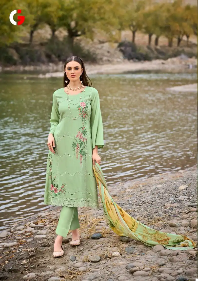 Deepsy Suits Gull Jee Mehtaab Viscose Pashmina Wholesale Heavy Embroidery Designer Winter Wear Salwar Suit Catalog — Wholesale Salwar Suits, MPA wholesale from Surat - Gallery Image 5