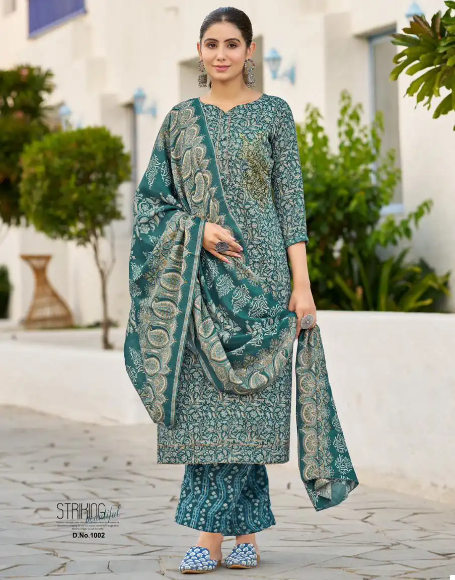Roli Moli Mirah Pashmina Wholesale Fancy Swarovski Work Winter Wear Salwar Suit Catalog — Wholesale Salwar Suits, MPA wholesale from Surat — view 1