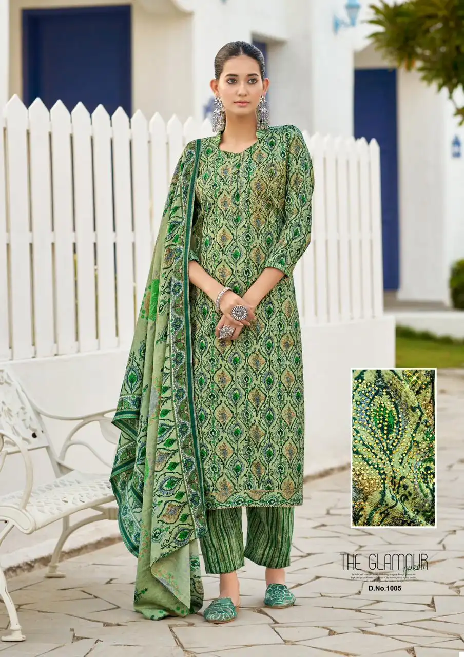 Roli Moli Mirah Pashmina Wholesale Fancy Swarovski Work Winter Wear Salwar Suit Catalog — Wholesale Salwar Suits, MPA wholesale from Surat - Gallery Image 5