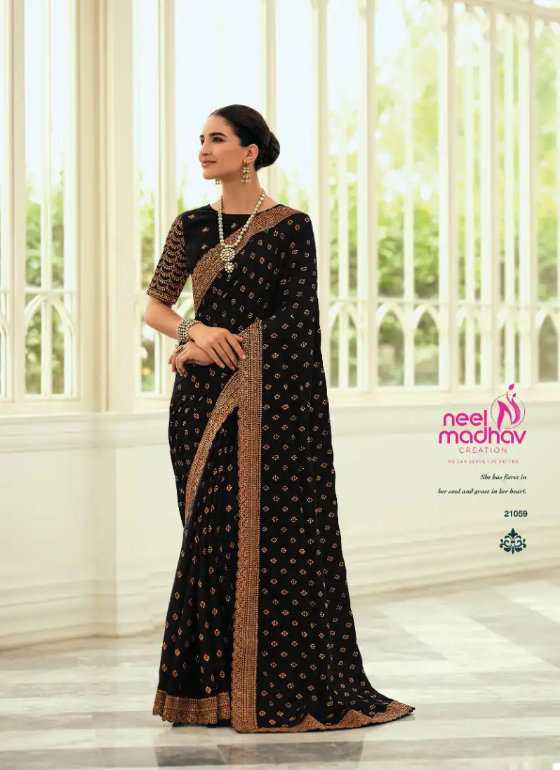 Neel Madhav Mirisha Vol 5 Art Silk Wholesale Sarees — Wholesale Sarees, MPA wholesale from Surat - Gallery Image 11