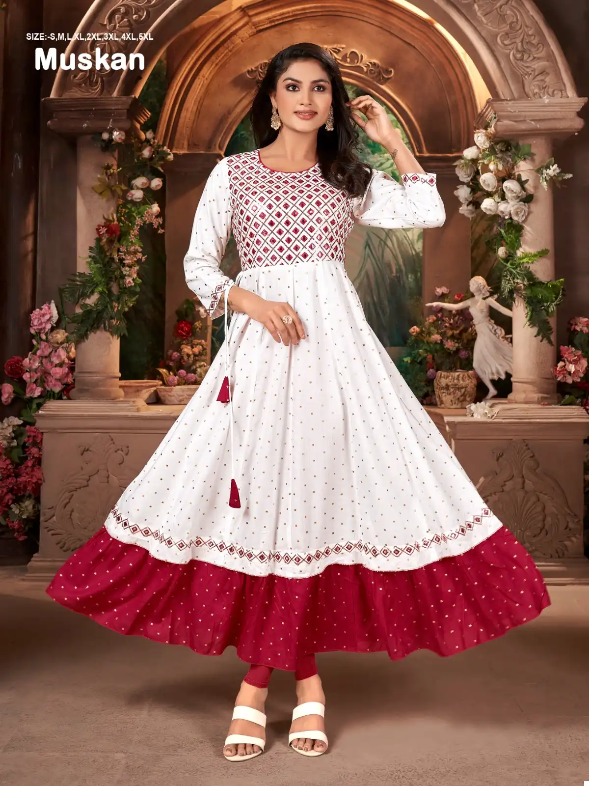 Avc Creation Muskan Rayon Wholesale Fancy Gowns Catalog — Wholesale Kurtis, MPA wholesale from Surat — view 2