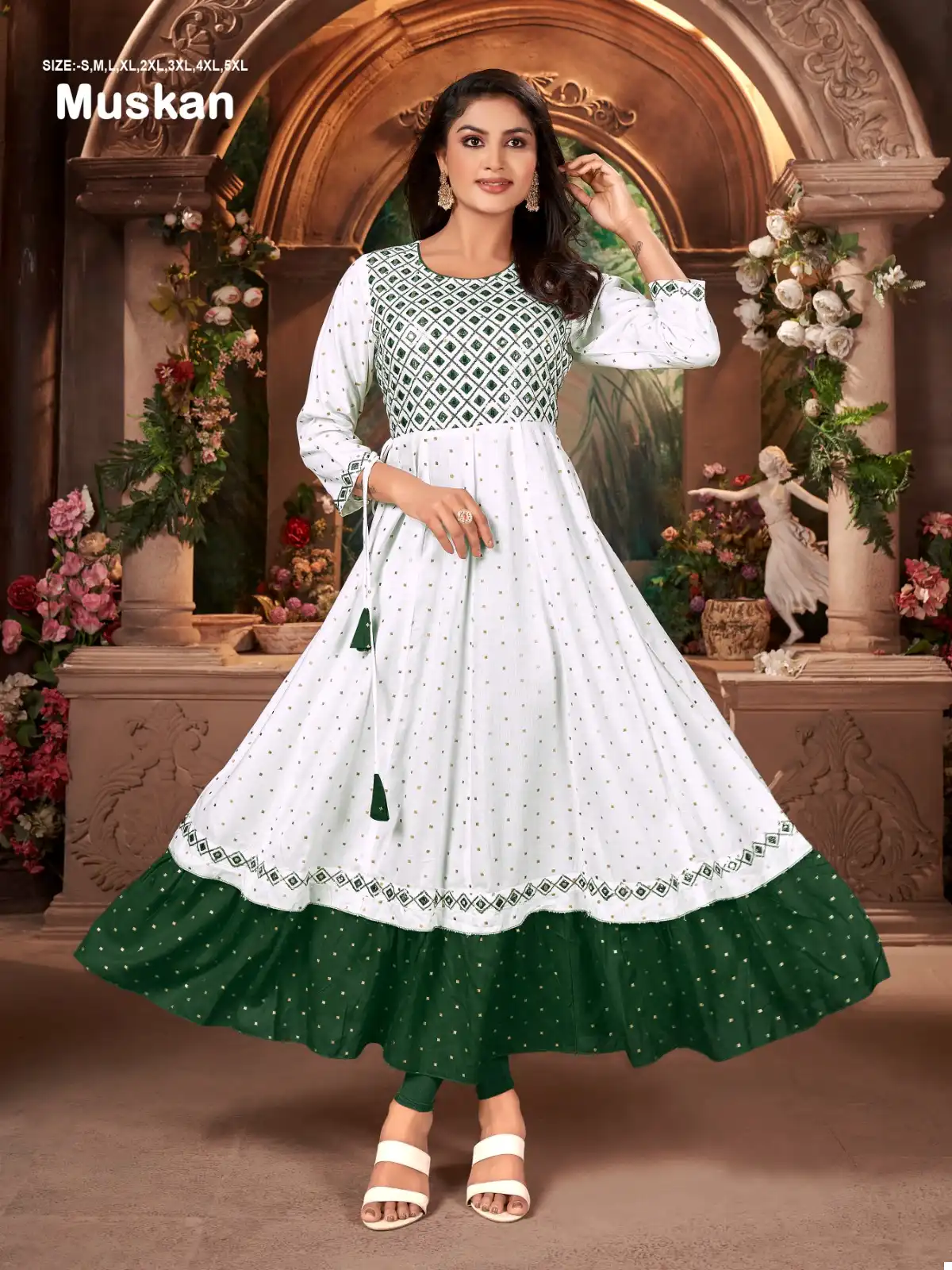 Avc Creation Muskan Rayon Wholesale Fancy Gowns Catalog — Wholesale Kurtis, MPA wholesale from Surat — view 4
