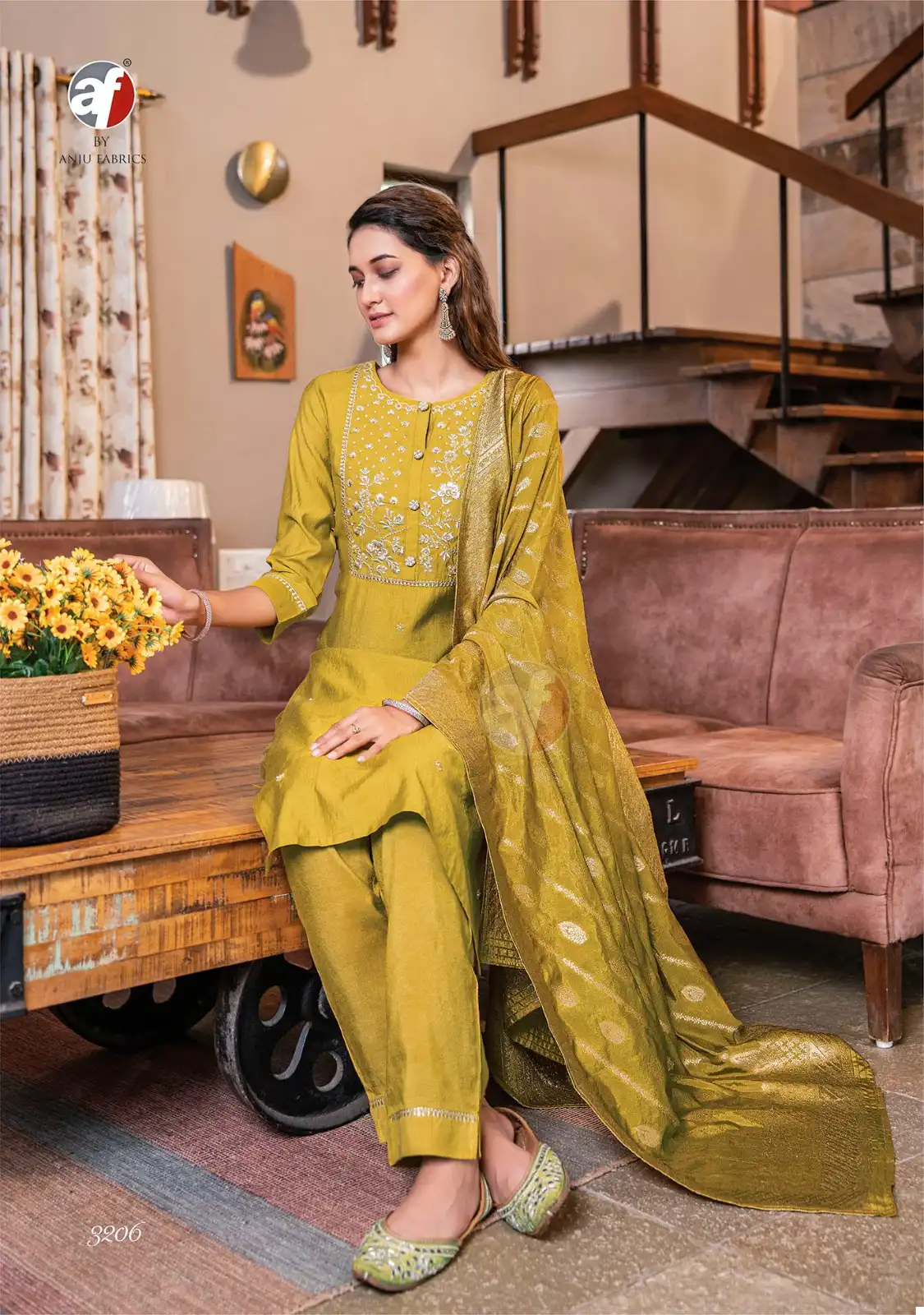Anju Fabrics Mayuri Vol 3 Viscose By Nylon Wholesale Readymade Designer Suits Catalog — Wholesale Salwar Suits, MPA wholesale from Surat - Gallery Image 2