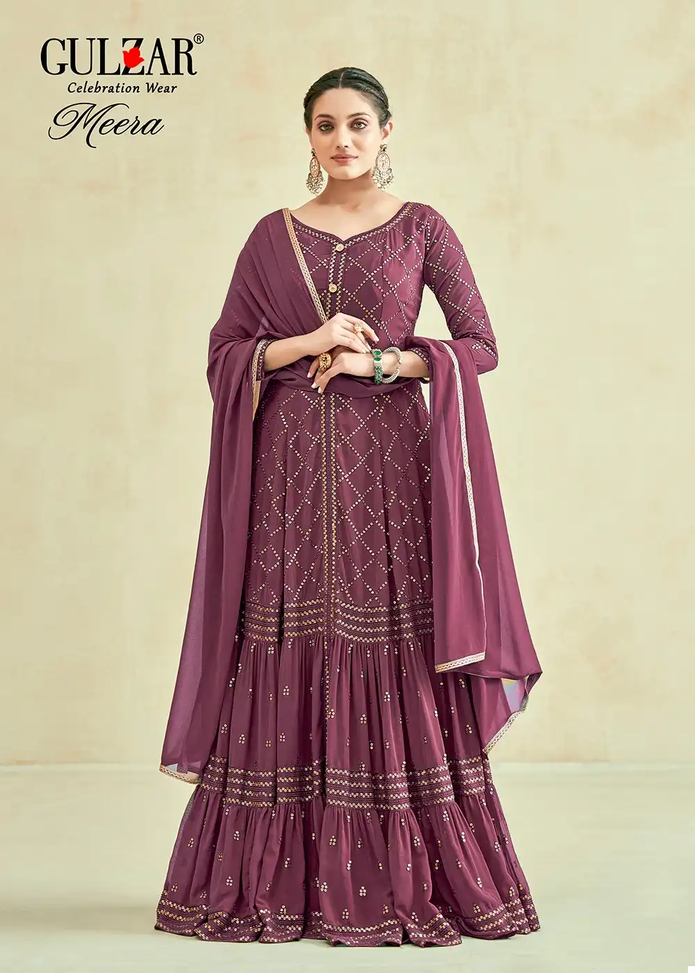 Meera Gulzar D.No. 2040-2041 Real Georgette Wholesale Designer Salwar Suit — Wholesale Salwar Suits, MPA wholesale from Surat - Gallery Image 2