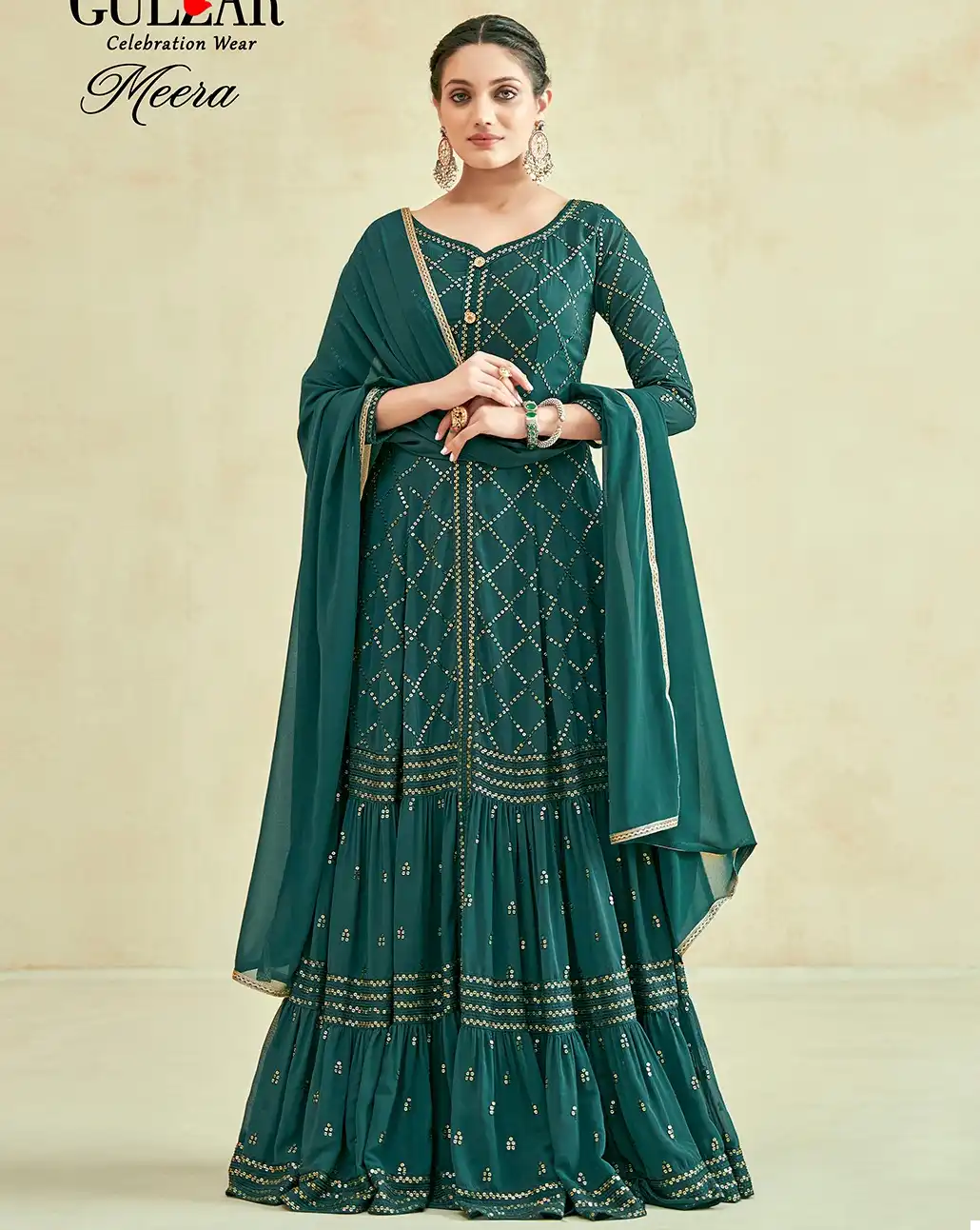 Meera Gulzar D.No. 2040-2041 Real Georgette Wholesale Designer Salwar Suit — Wholesale Salwar Suits, MPA wholesale from Surat — view 1