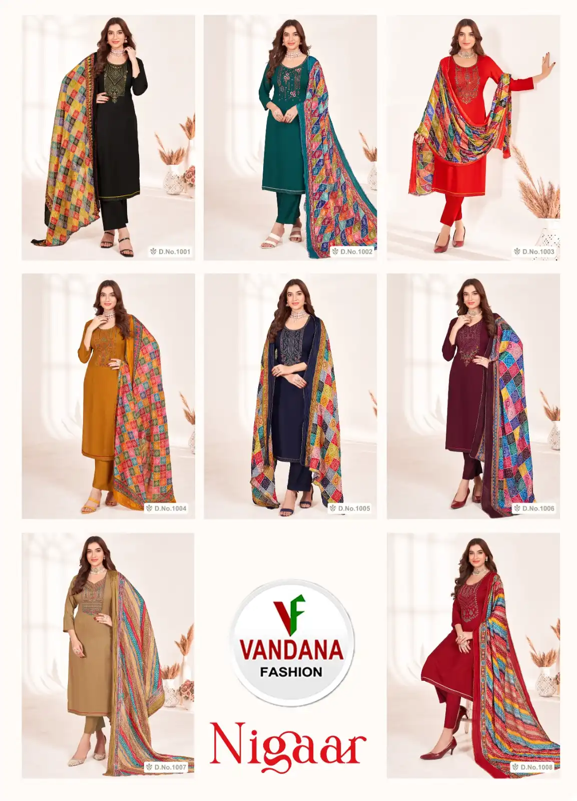 Vandana Nigaar Cotton Wholesale Fancy Swarovski Work Salwar Suits Catalog — Wholesale Salwar Suits, MPA wholesale from Surat — view 9