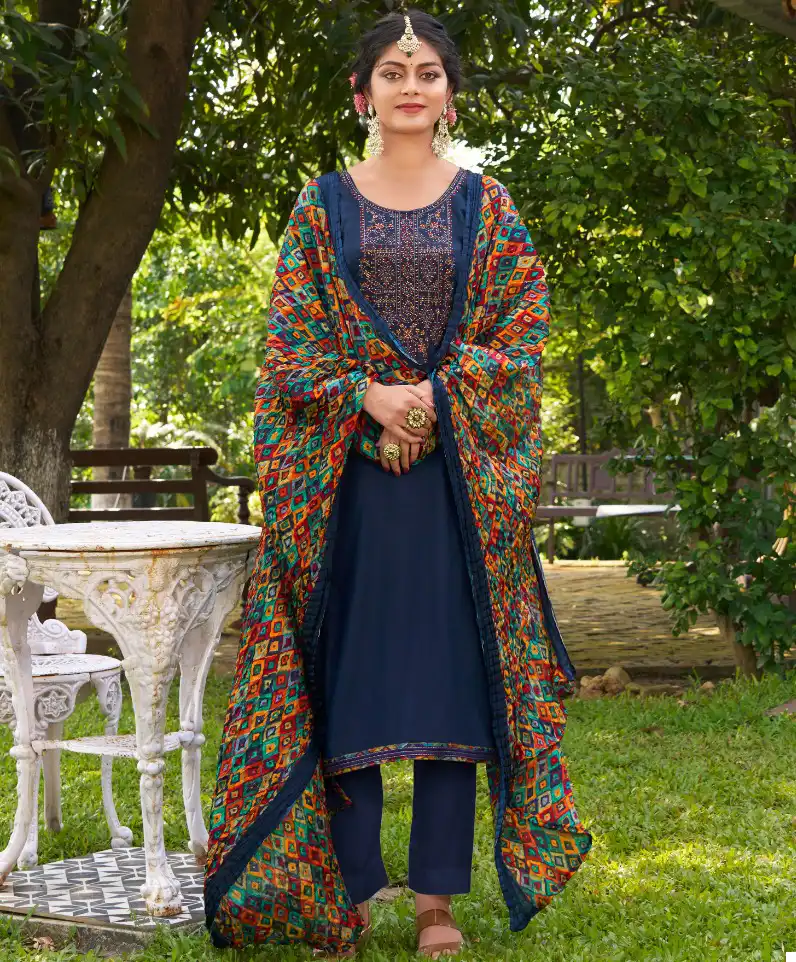 Levisha Nivisha Vol 7 Rayon Wholesale Rayon Salwar Suit Catalog — Wholesale Salwar Suits, Levisha wholesale from Surat — view 1