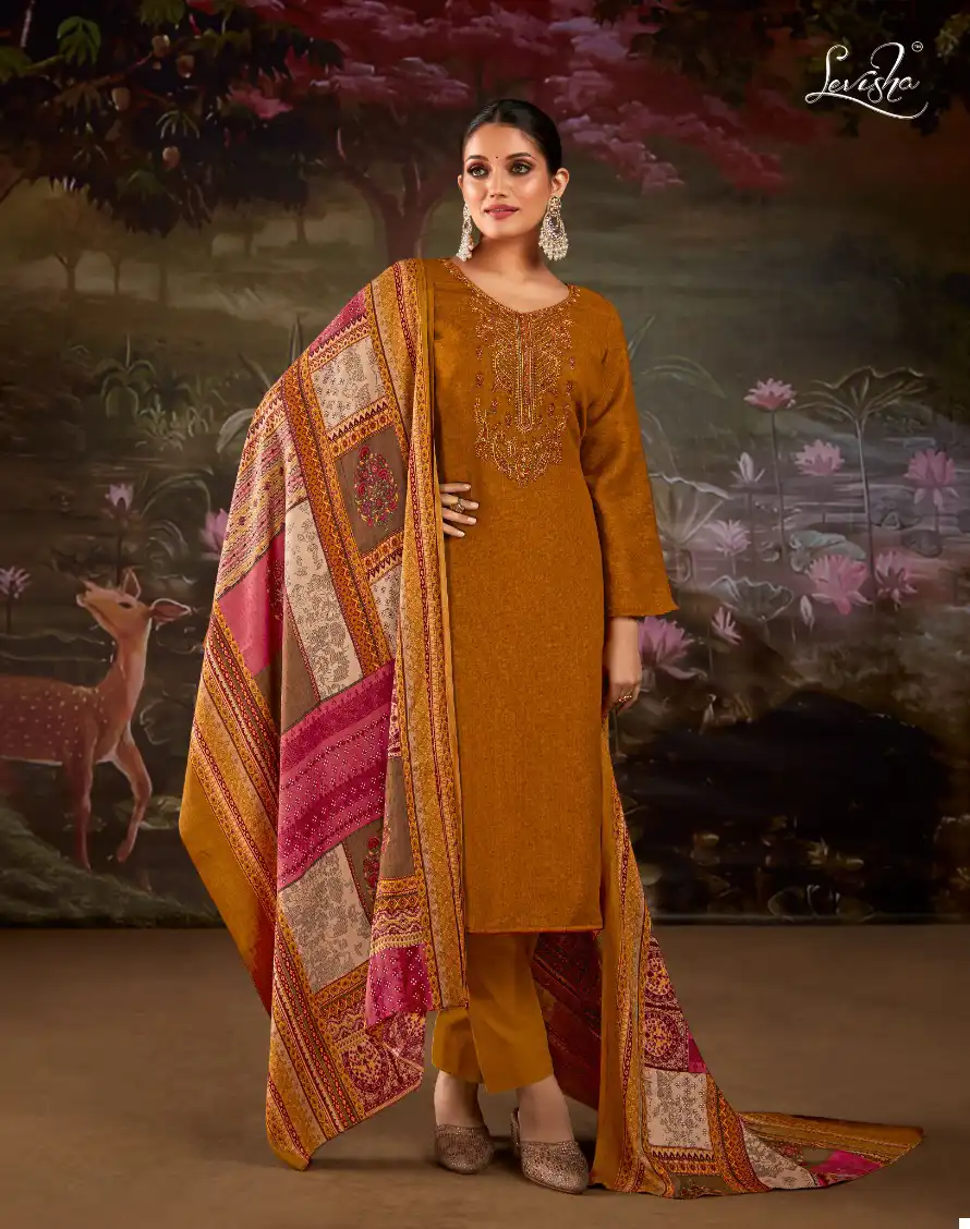 Levisha Nagma Pure Pashmina Wholesale Winter Wear Salwar Suit Catalog — Wholesale Salwar Suits, Levisha wholesale from Surat - Gallery Image 3