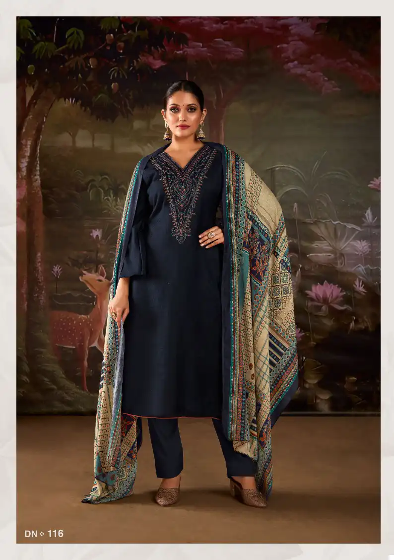 Levisha Nagma Pure Pashmina Wholesale Winter Wear Salwar Suit Catalog — Wholesale Salwar Suits, Levisha wholesale from Surat - Gallery Image 5