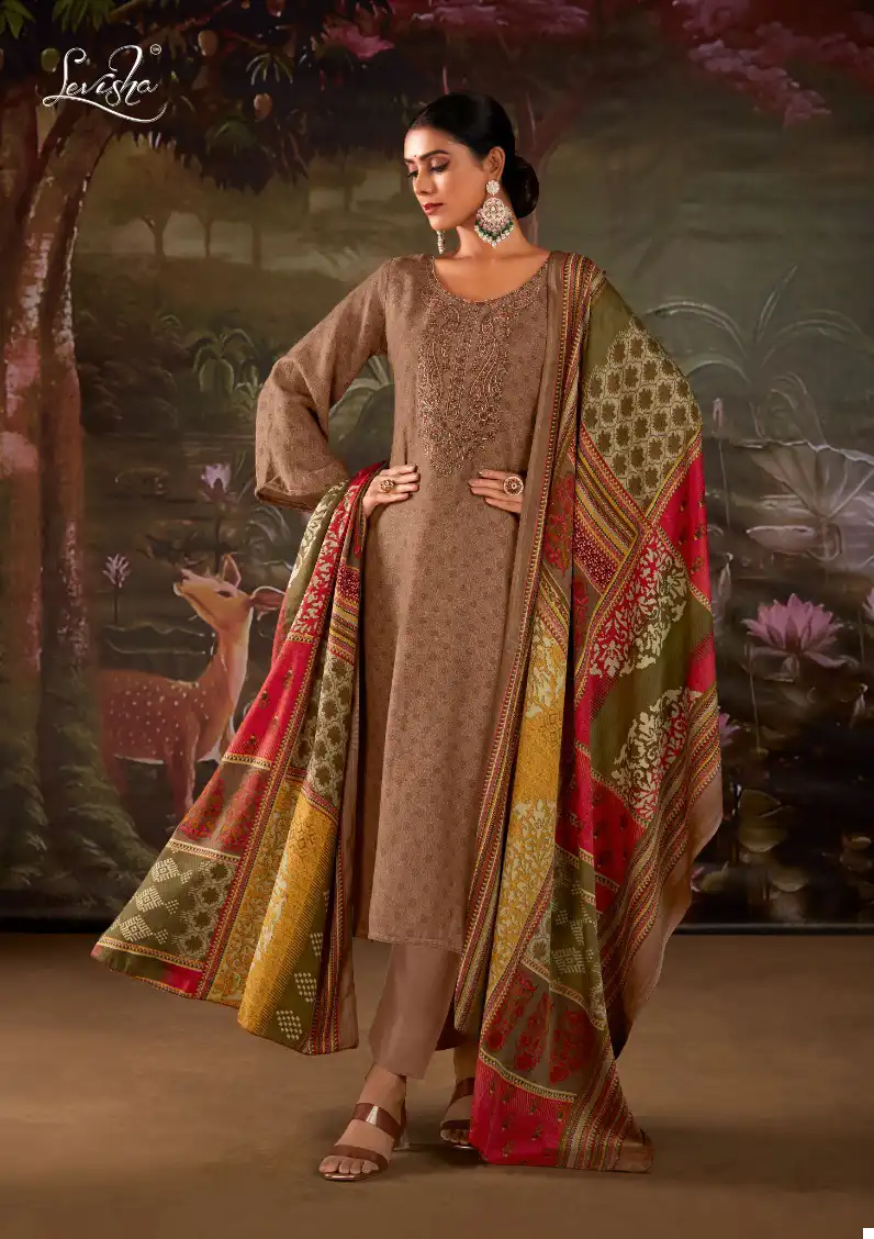 Levisha Nagma Pure Pashmina Wholesale Winter Wear Salwar Suit Catalog — Wholesale Salwar Suits, Levisha wholesale from Surat - Gallery Image 7