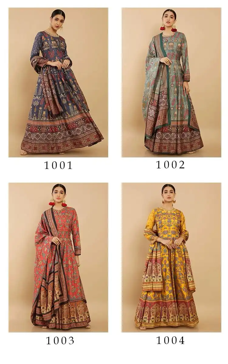 VE Kajal Pure Dolla Silk Wholesale Designer Gown Catalog — Wholesale Kurtis, MPA wholesale from Surat — view 5