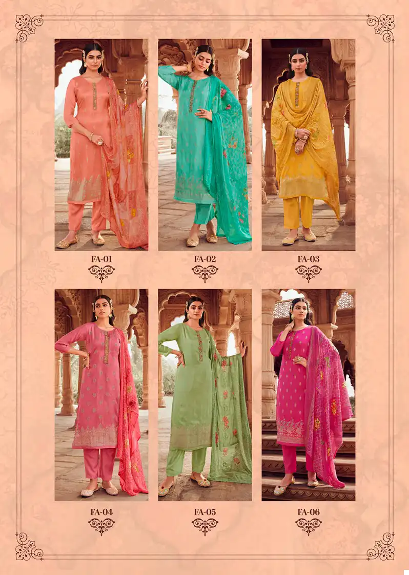 Nitya Falak Dola Jacquard Wholesale Fancy Salwar Suit Catalog — Wholesale Salwar Suits, MPA wholesale from Surat — view 6