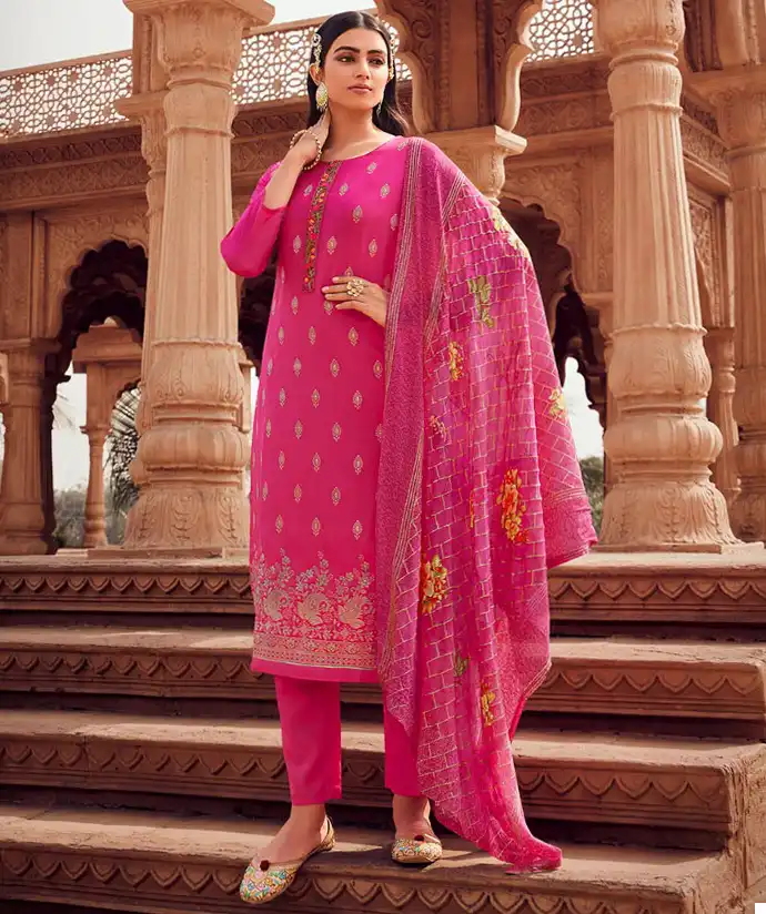 Nitya Falak Dola Jacquard Wholesale Fancy Salwar Suit Catalog — Wholesale Salwar Suits, MPA wholesale from Surat — view 1