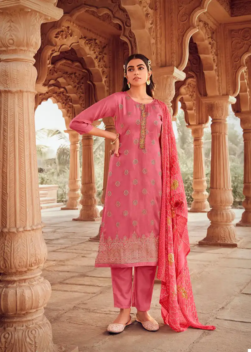 Nitya Falak Dola Jacquard Wholesale Fancy Salwar Suit Catalog — Wholesale Salwar Suits, MPA wholesale from Surat - Gallery Image 4