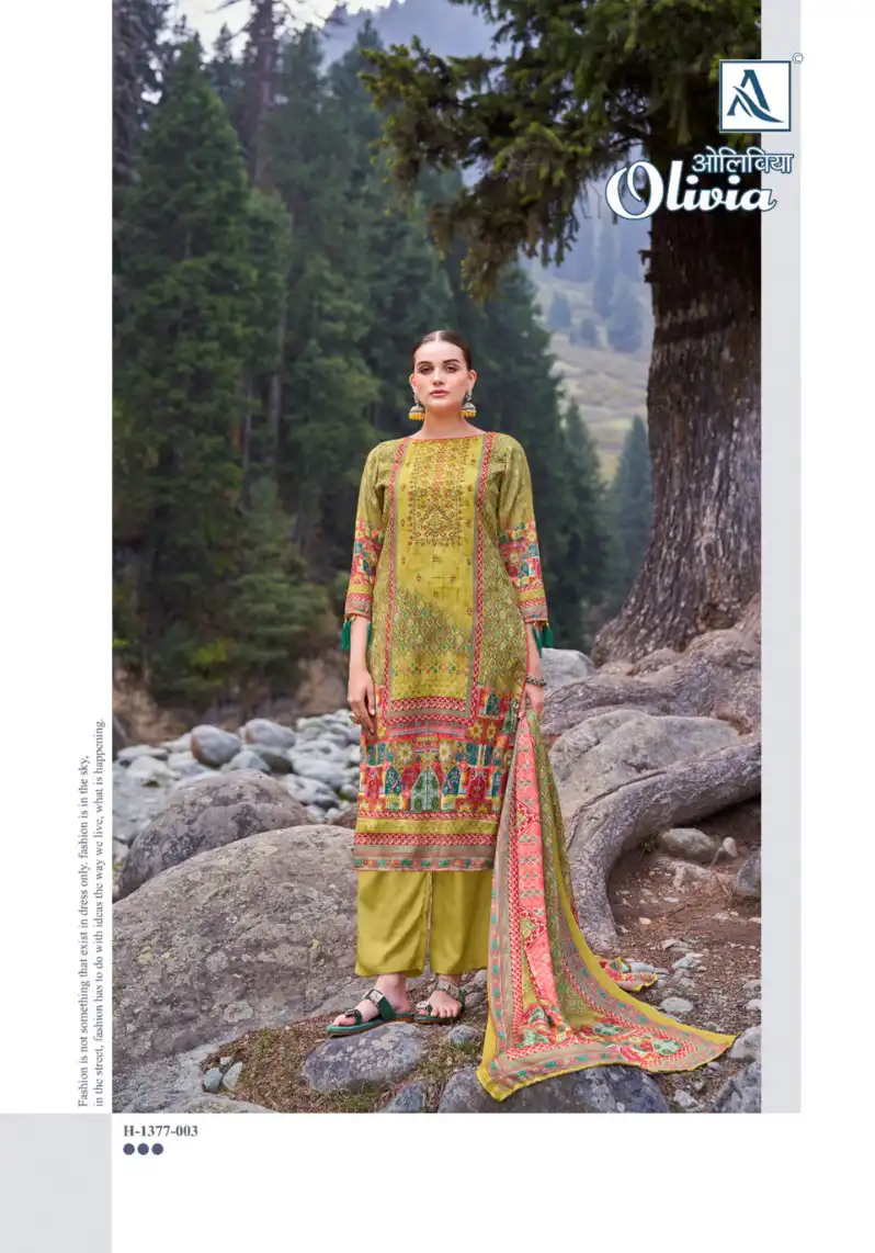 Alok Suits Olivia Pashmina Wholesale Fancy Hand Work Winter Wear Salwar Suit Catalog — Wholesale Salwar Suits, Alok Suit wholesale from Surat — view 3