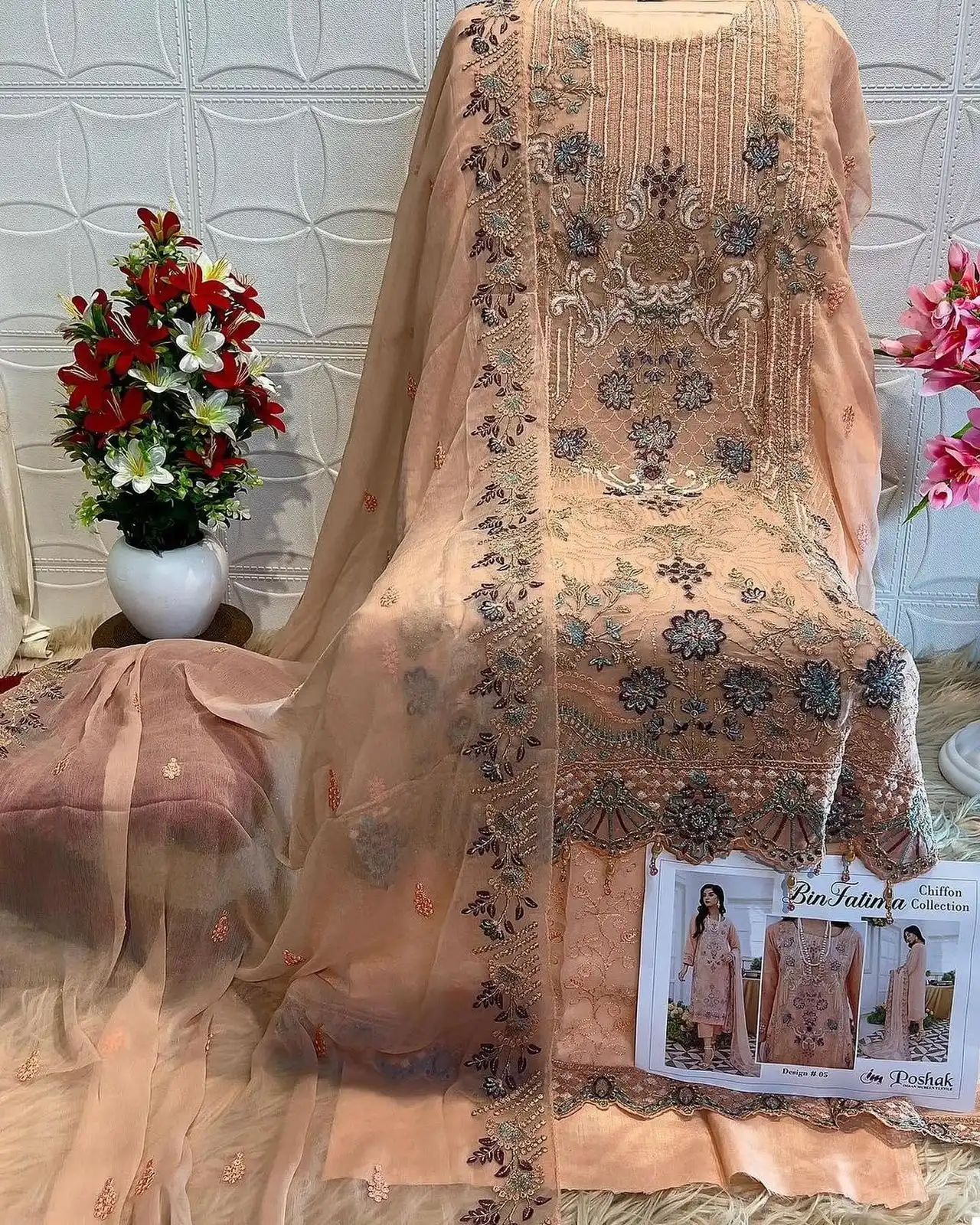 VE Kiara Chiffon Wholesale Original Pakistani Suit Catalog — Wholesale Salwar Suits, MPA wholesale from Surat — view 12