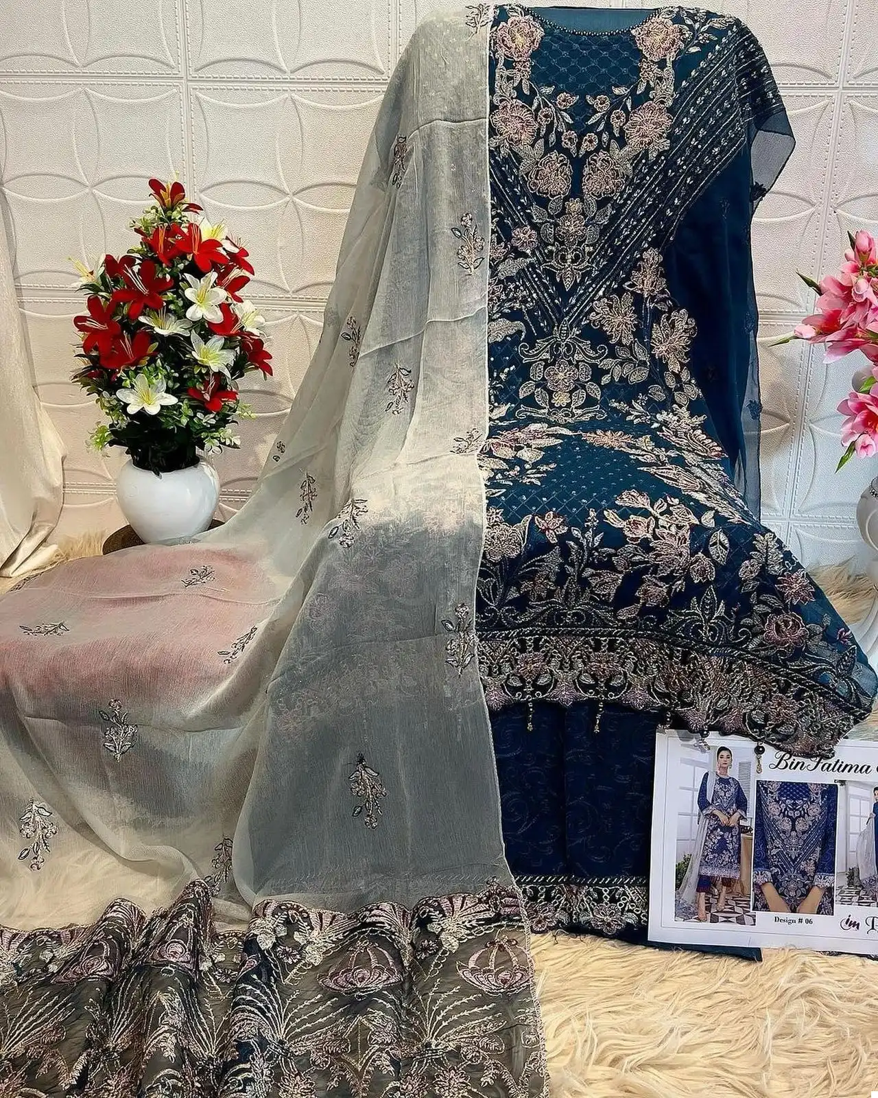 VE Kiara Chiffon Wholesale Original Pakistani Suit Catalog — Wholesale Salwar Suits, MPA wholesale from Surat - Gallery Image 7