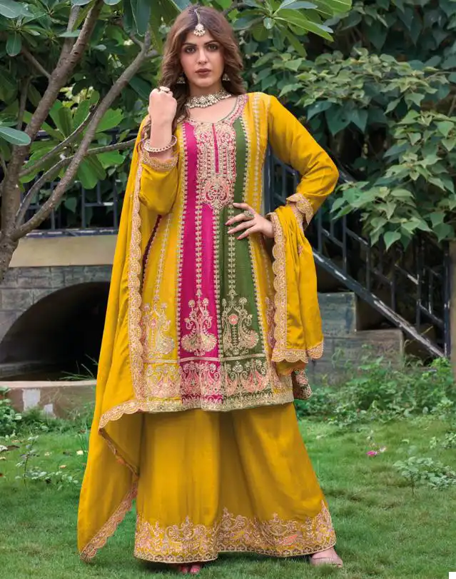 Your Choice Orra-2 Heavy Chinon Wholesale Readymade Designer Suits Catalog — Wholesale Salwar Suits, MPA wholesale from Surat — view 1