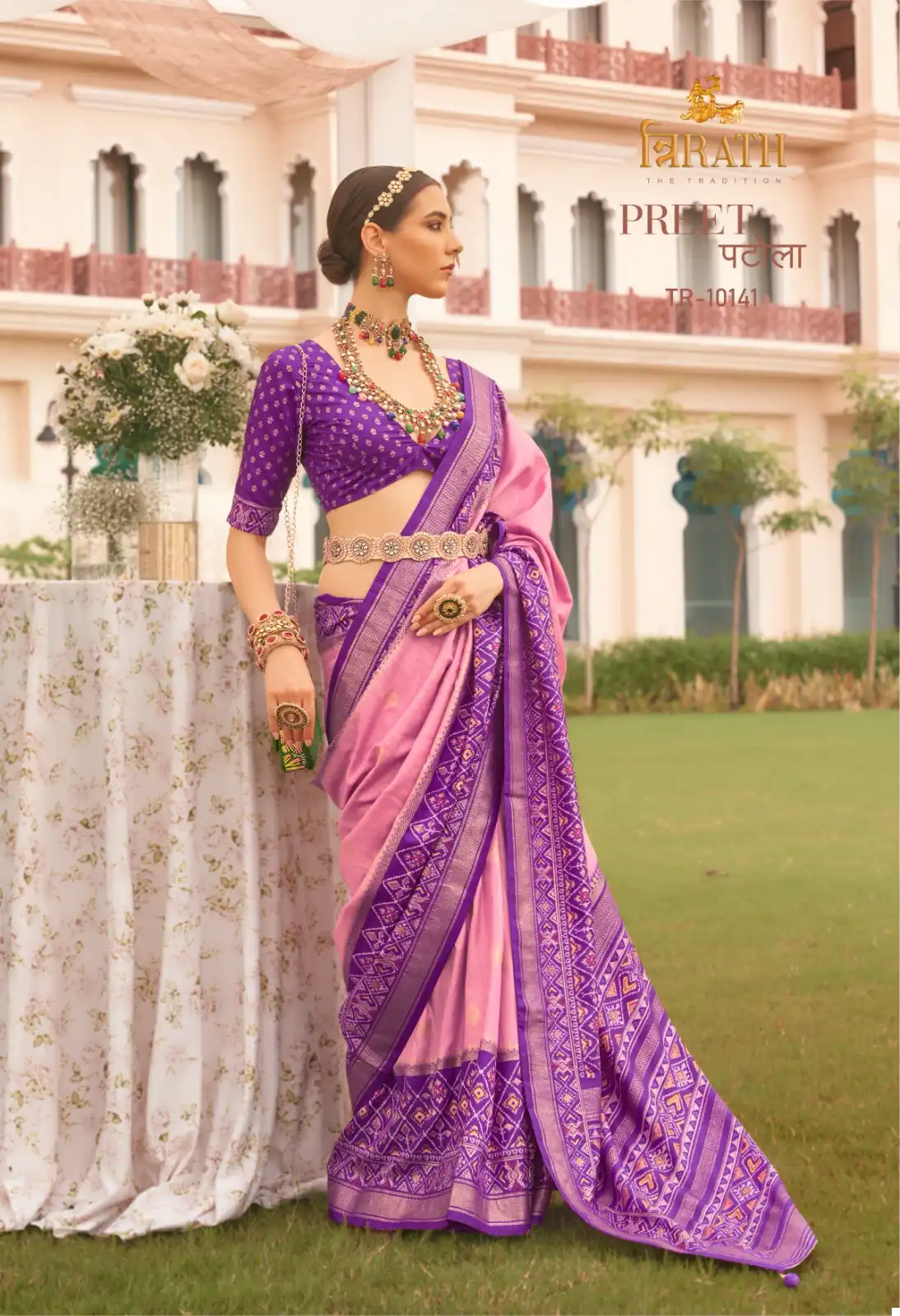 Trirath Preet Patola New Sigma Silk Wholesale Sarees — Wholesale Sarees, MPA wholesale from Surat - Gallery Image 9