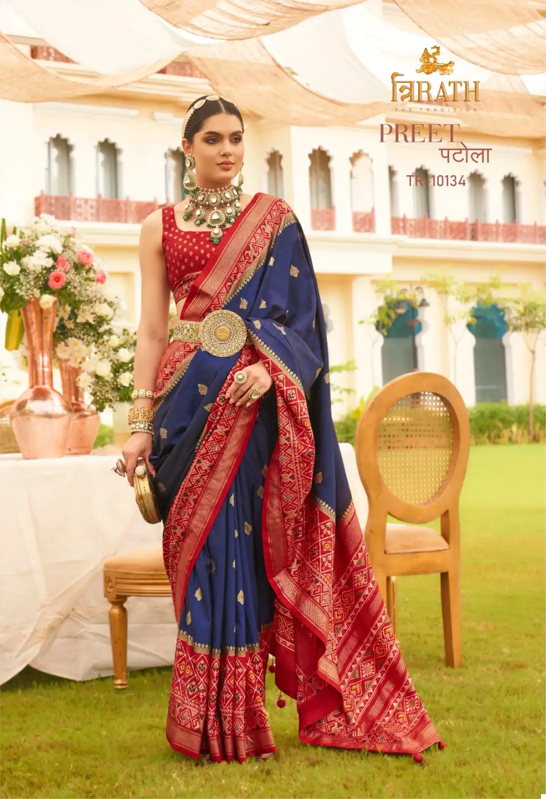 Trirath Preet Patola New Sigma Silk Wholesale Sarees — Wholesale Sarees, MPA wholesale from Surat - Gallery Image 3