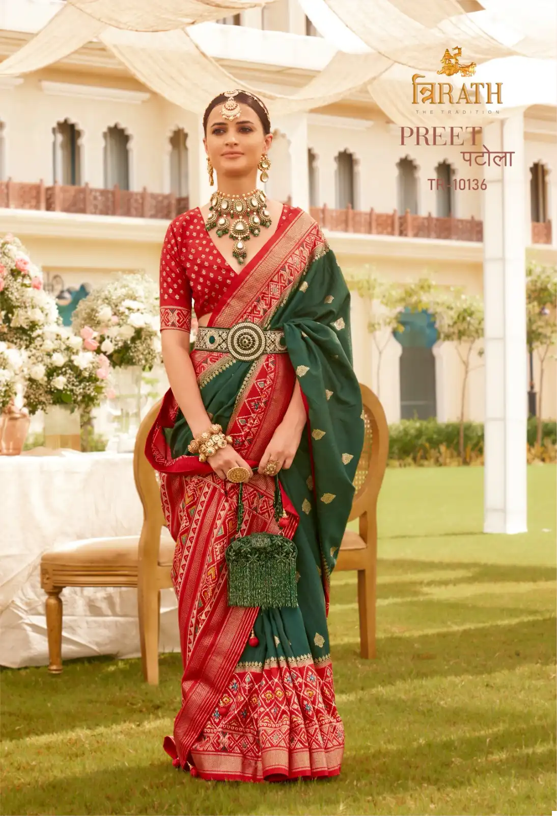 Trirath Preet Patola New Sigma Silk Wholesale Sarees — Wholesale Sarees, MPA wholesale from Surat - Gallery Image 5