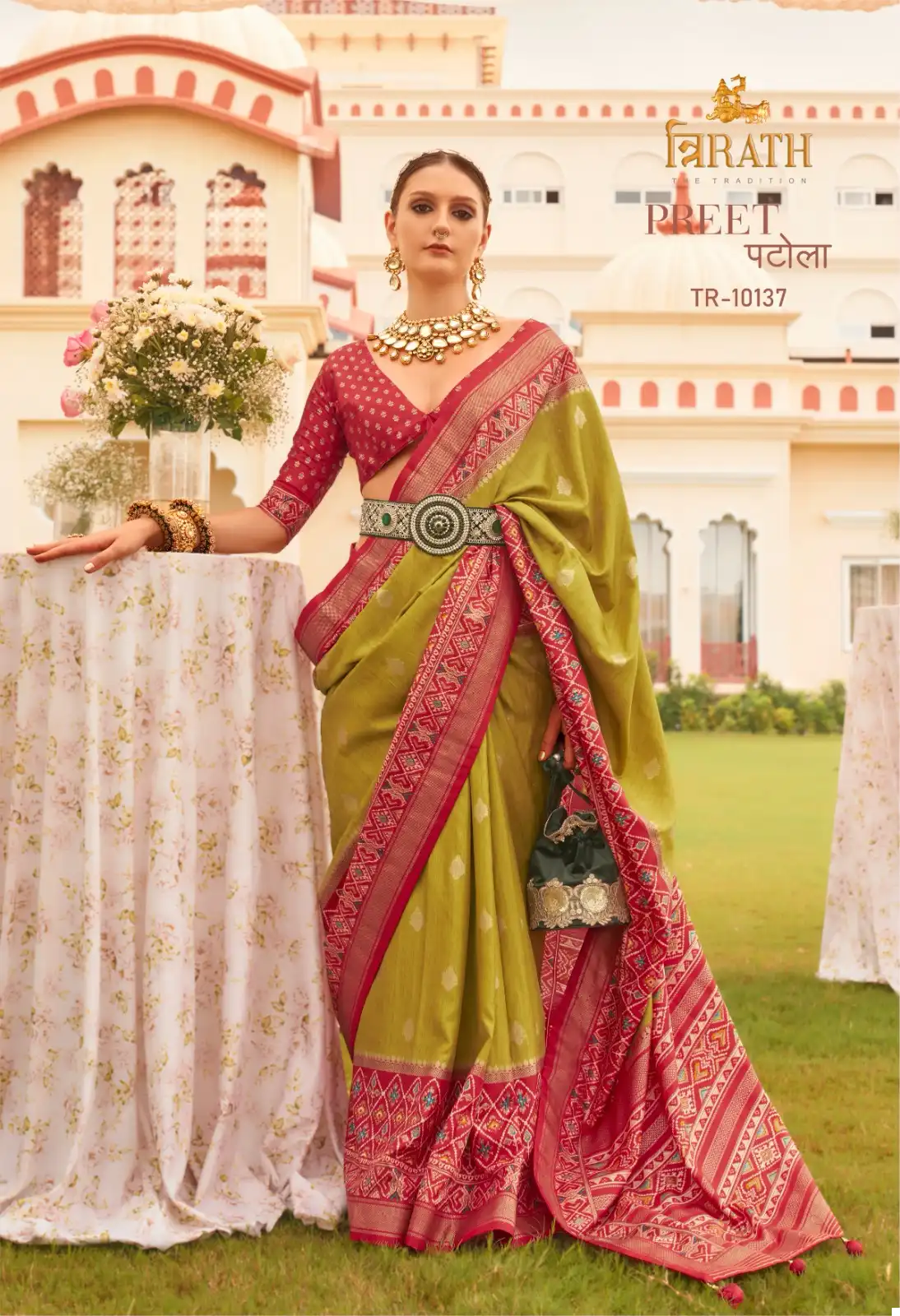 Trirath Preet Patola New Sigma Silk Wholesale Sarees — Wholesale Sarees, MPA wholesale from Surat - Gallery Image 6