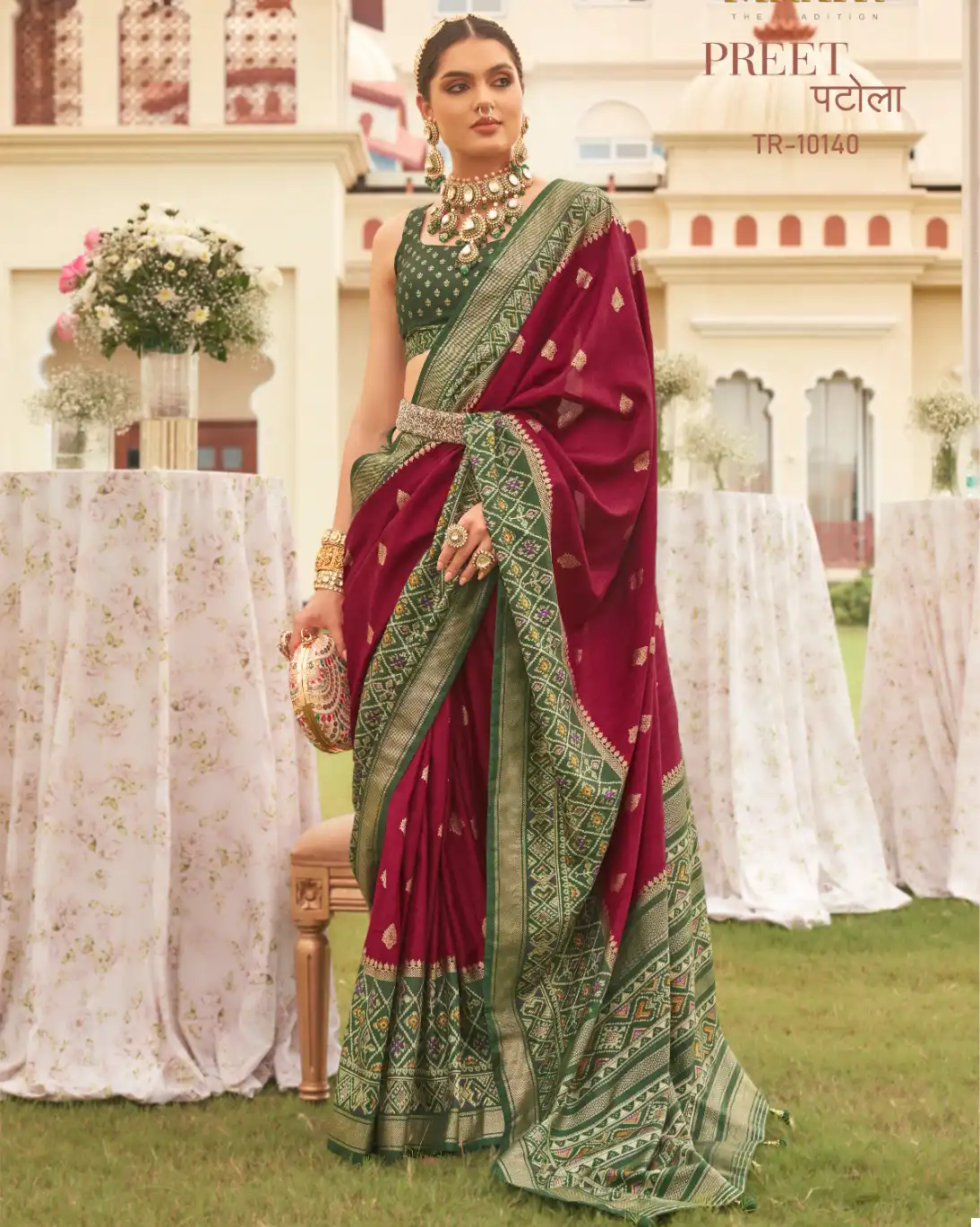Trirath Preet Patola New Sigma Silk Wholesale Sarees — Wholesale Sarees, MPA wholesale from Surat — view 1