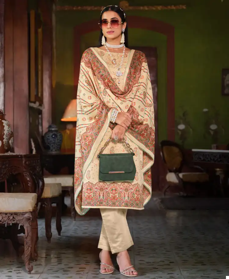 Zulfat Designer Raabia Pashmina Wholesale Winter Wear Salwar Suit Catalog — Wholesale Salwar Suits, MPA wholesale from Surat — view 1