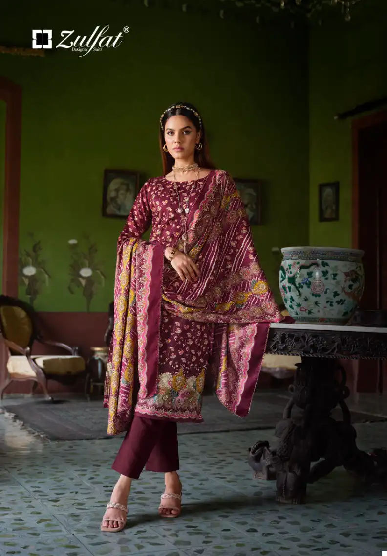 Zulfat Designer Raabia Pashmina Wholesale Winter Wear Salwar Suit Catalog — Wholesale Salwar Suits, MPA wholesale from Surat - Gallery Image 6