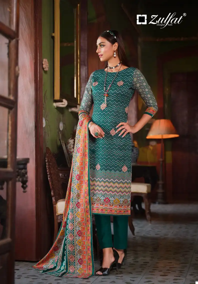 Zulfat Designer Raabia Pashmina Wholesale Winter Wear Salwar Suit Catalog — Wholesale Salwar Suits, MPA wholesale from Surat - Gallery Image 7
