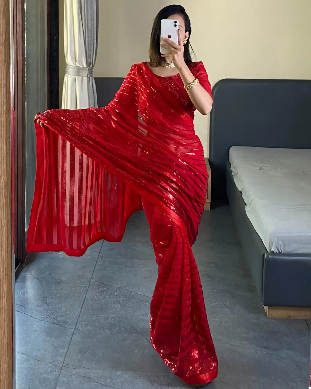 Vardan Ethnic Radhika Georgette Wholesale Fancy Sarees — Wholesale Sarees, MPA wholesale from Surat - Gallery Image 2