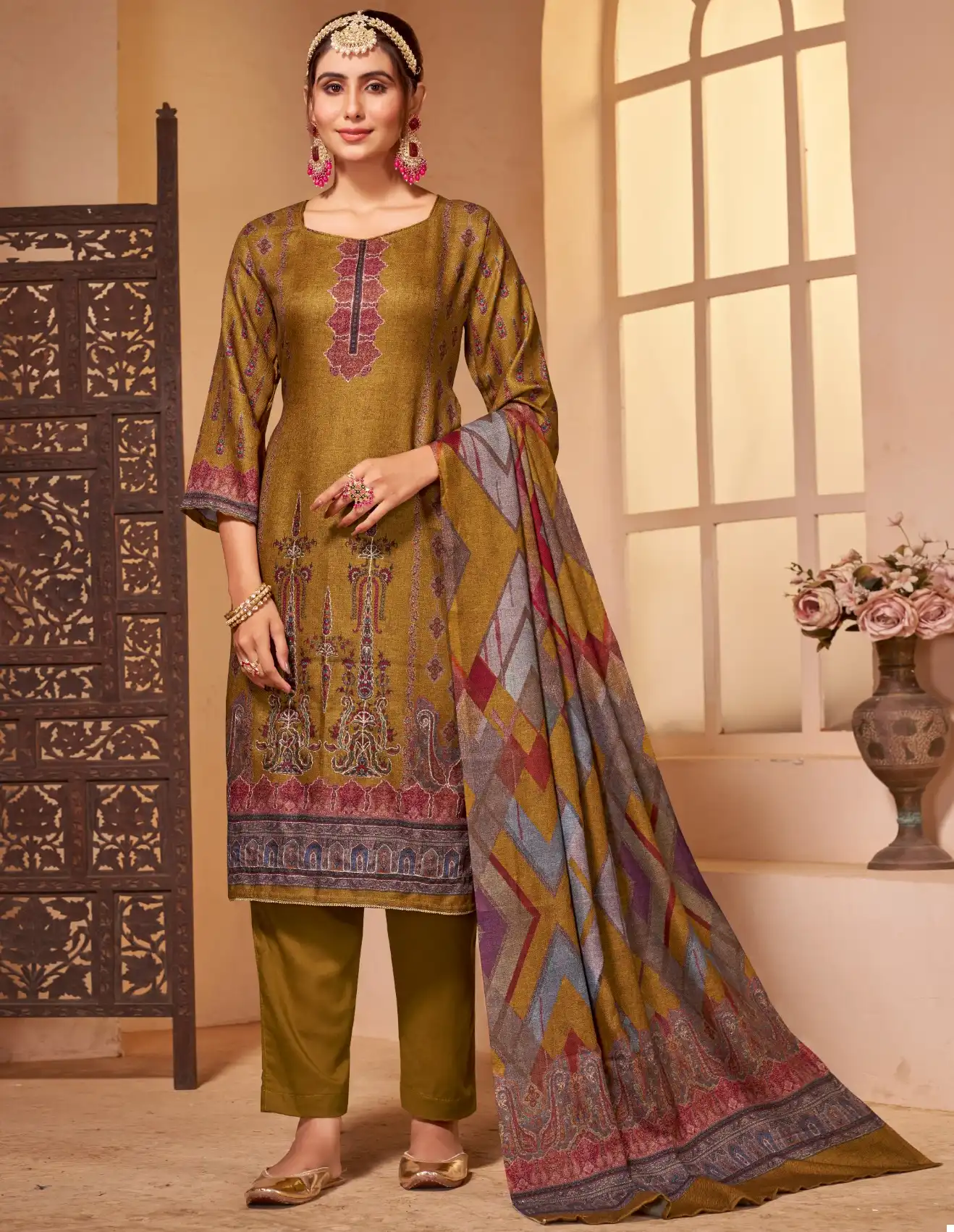 Bipson Royal Safari 2329 Pure Viscose Pashmina Wholesale Winter Wear Salwar Suit Catalog — Wholesale Salwar Suits, MPA wholesale from Surat — view 1