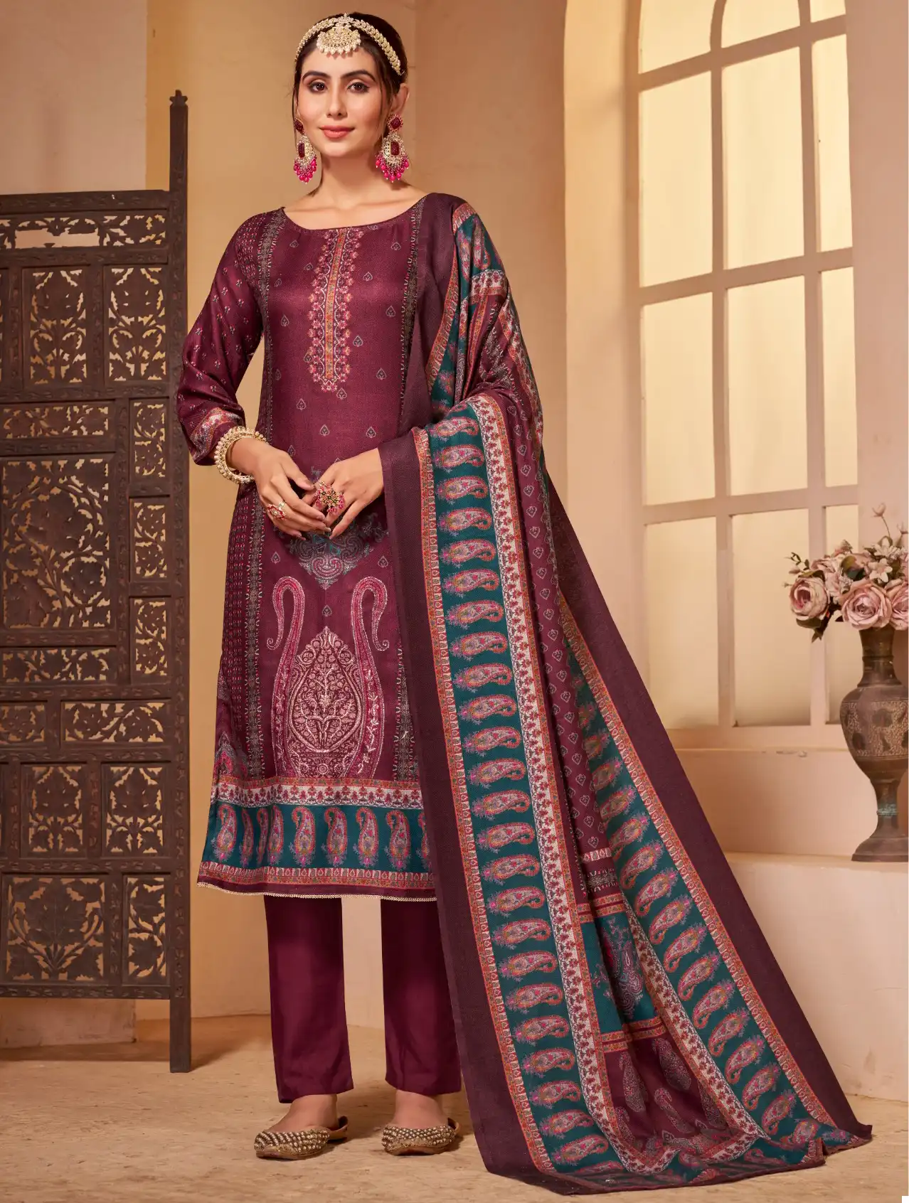 Bipson Royal Safari 2330 Pure Viscose Pashmina Wholesale Winter Wear Salwar Suit Catalog — Wholesale Salwar Suits, MPA wholesale from Surat — view 1