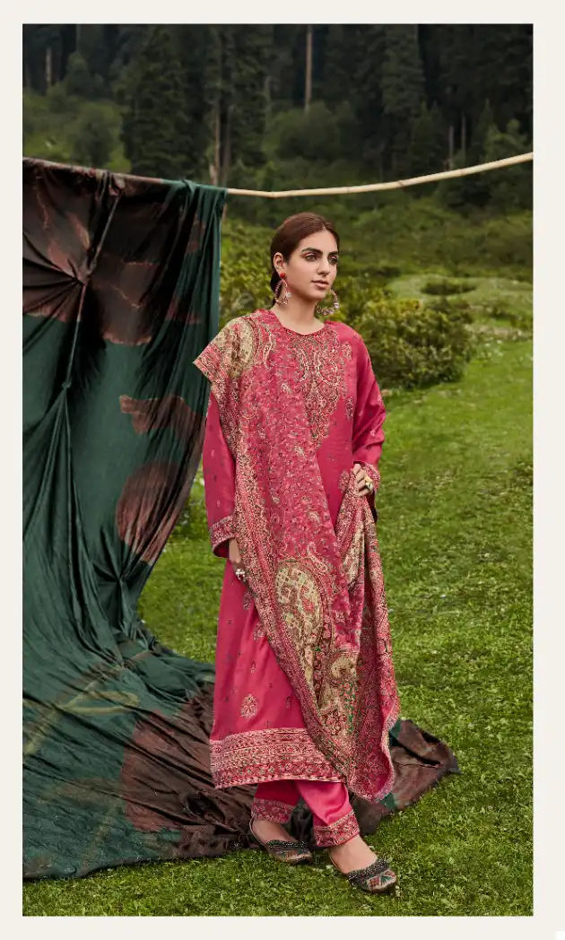 Belliza Rumi 100% Pure Original Wool Pashmina Wholesale Salwar Suit Catalog — Wholesale Salwar Suits, Belliza Designer wholesale from Surat - Gallery Image 6