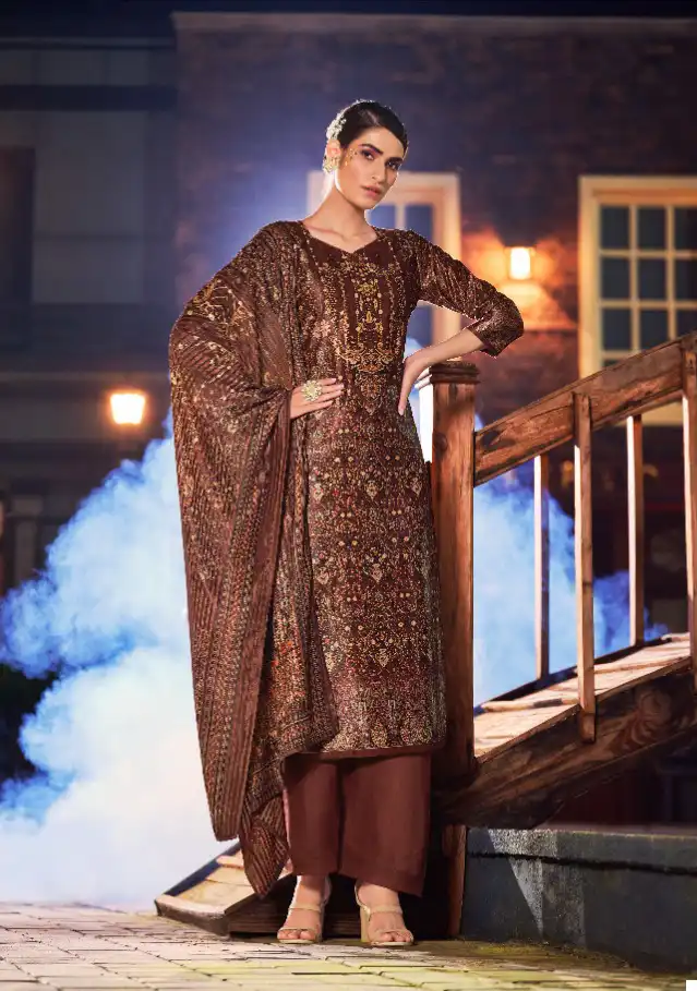 Belliza Designer Safinaaz Velvet Wholesale Designer Winter Wear Salwar Suit Catalog — Wholesale Salwar Suits, Belliza Designer wholesale from Surat - Gallery Image 2
