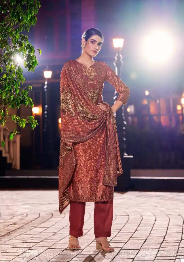Belliza Designer Safinaaz Velvet Wholesale Designer Winter Wear Salwar Suit Catalog — Wholesale Salwar Suits, Belliza Designer wholesale from Surat - Gallery Image 5